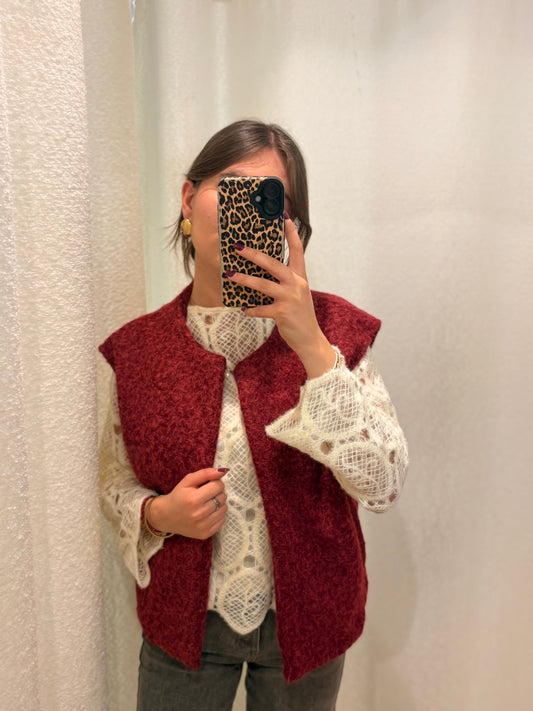 Gilet Gina Bordeaux
