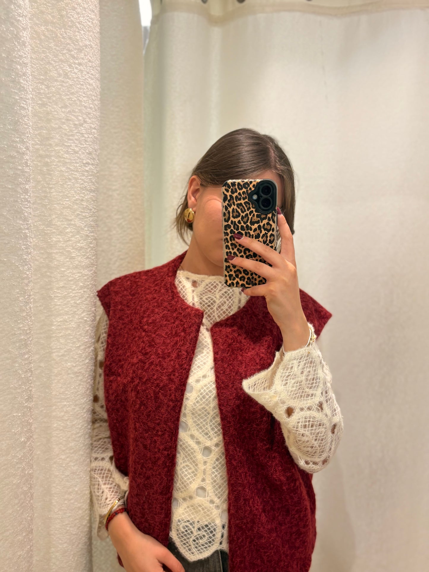 Gilet Gina Bordeaux