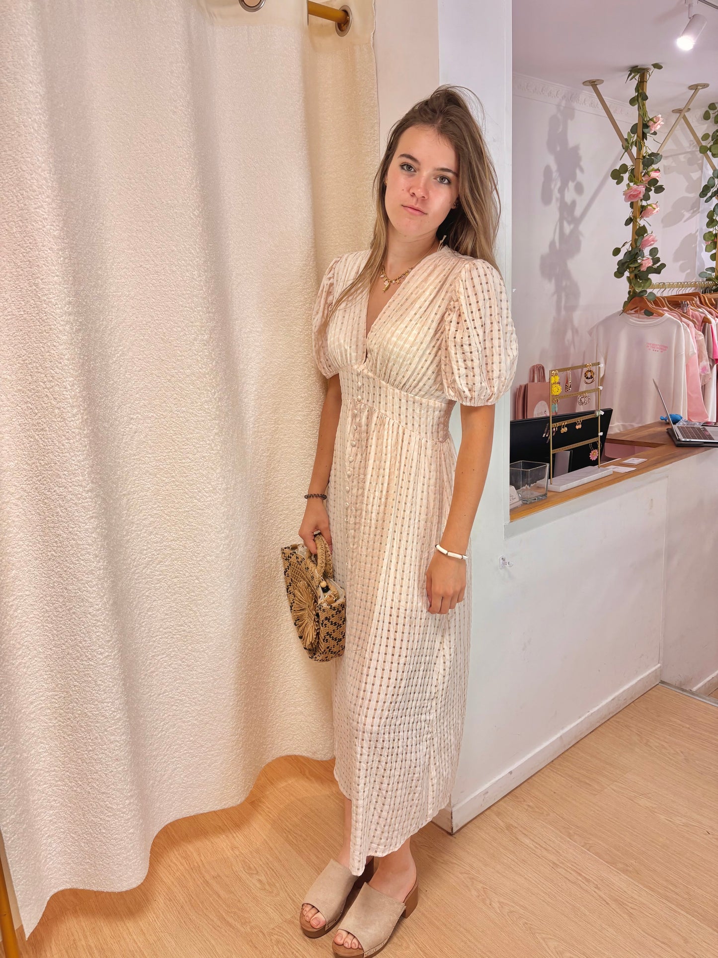 Robe Léonie beige