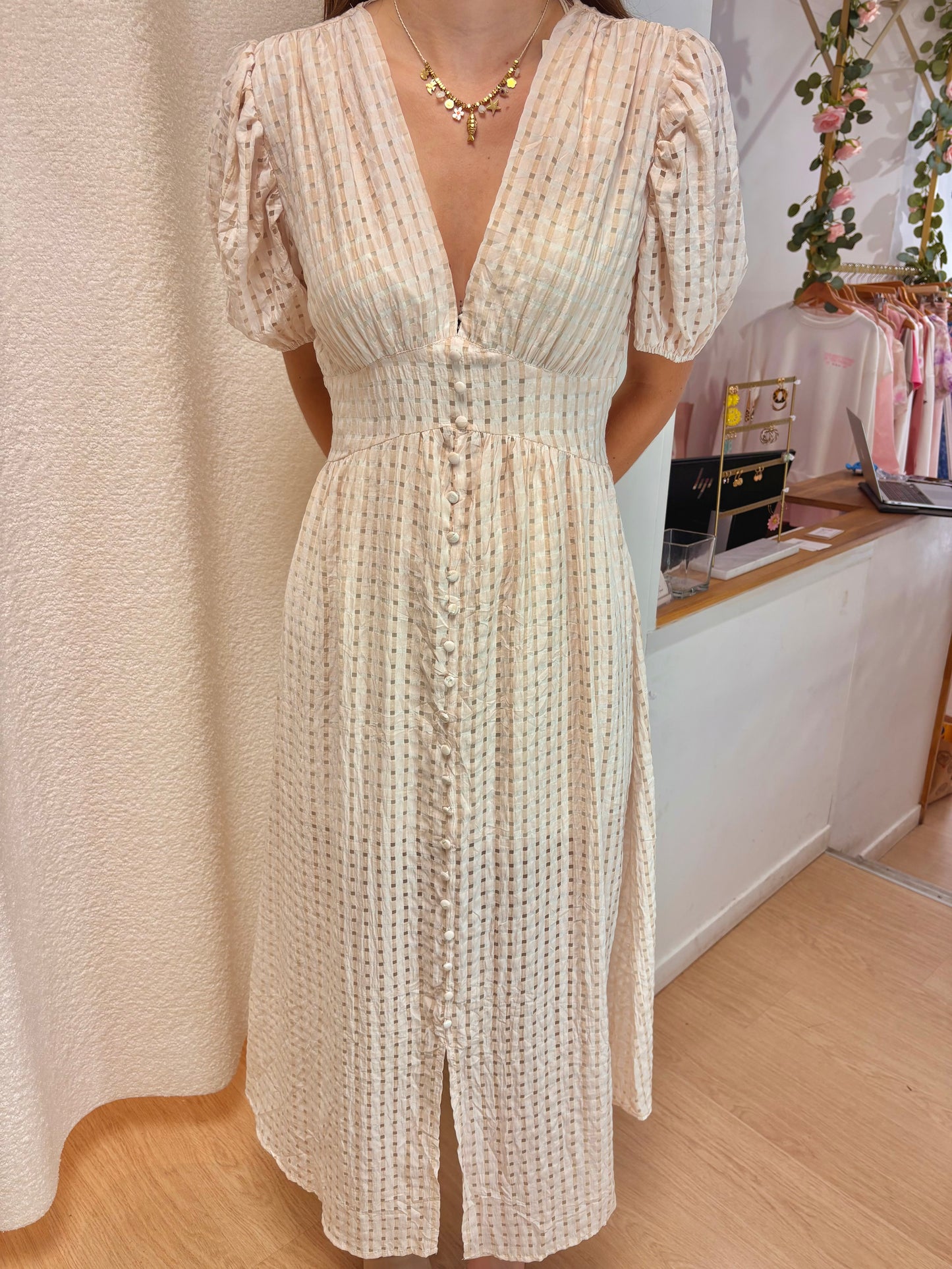 Robe Léonie beige