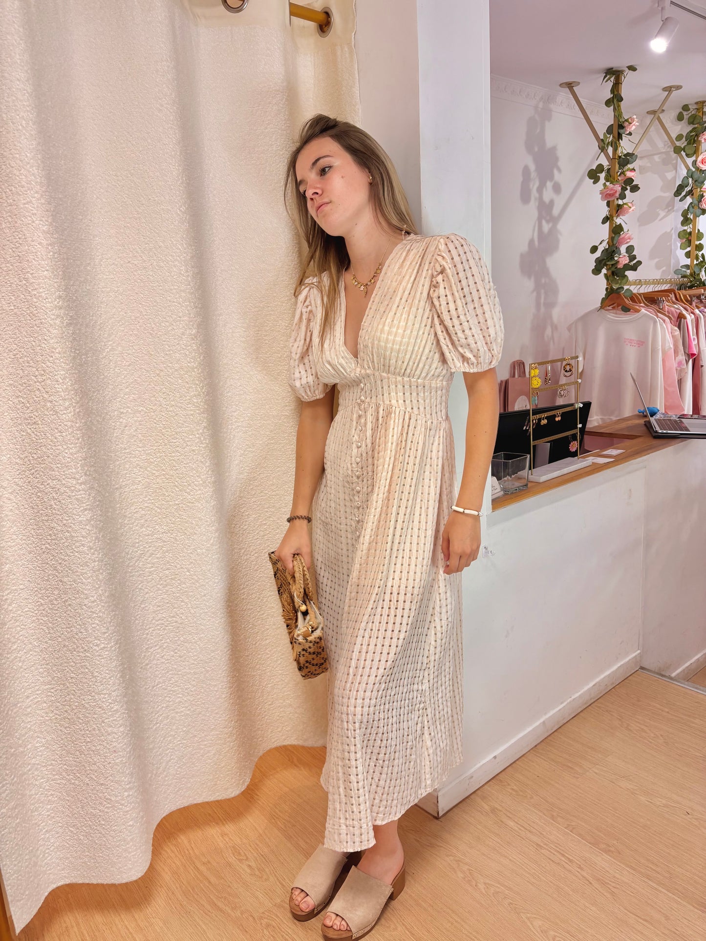 Robe Léonie beige